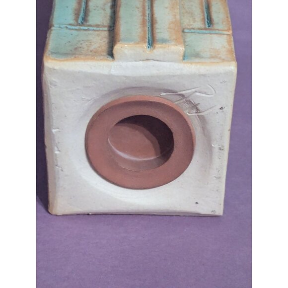 Tzedakah Charity Box Pushka Shul Pottery Handmade Judaica Israel VTG Signed - Picture 7 of 7